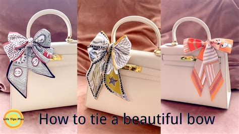 how to tie twilly on bag handle|how to tie twilly on handle.